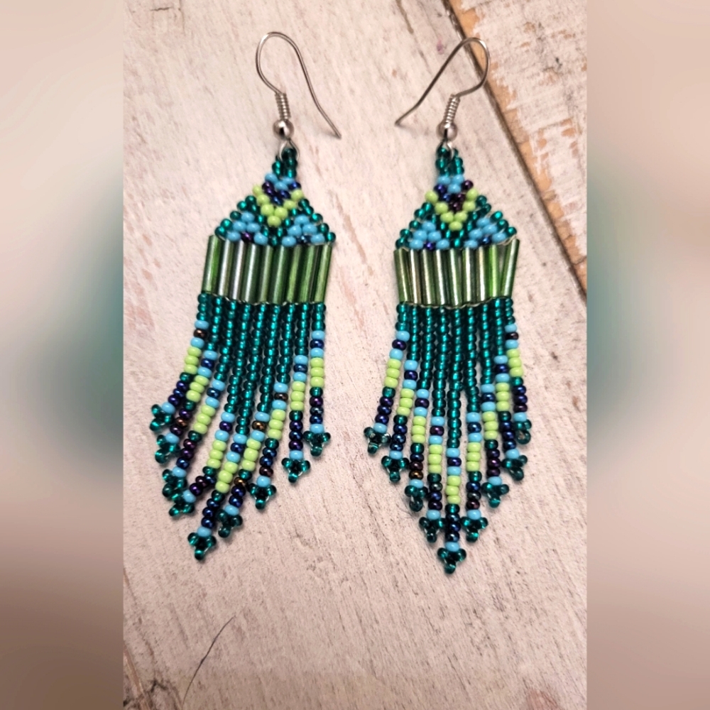 Boho Earings, beaded earrings